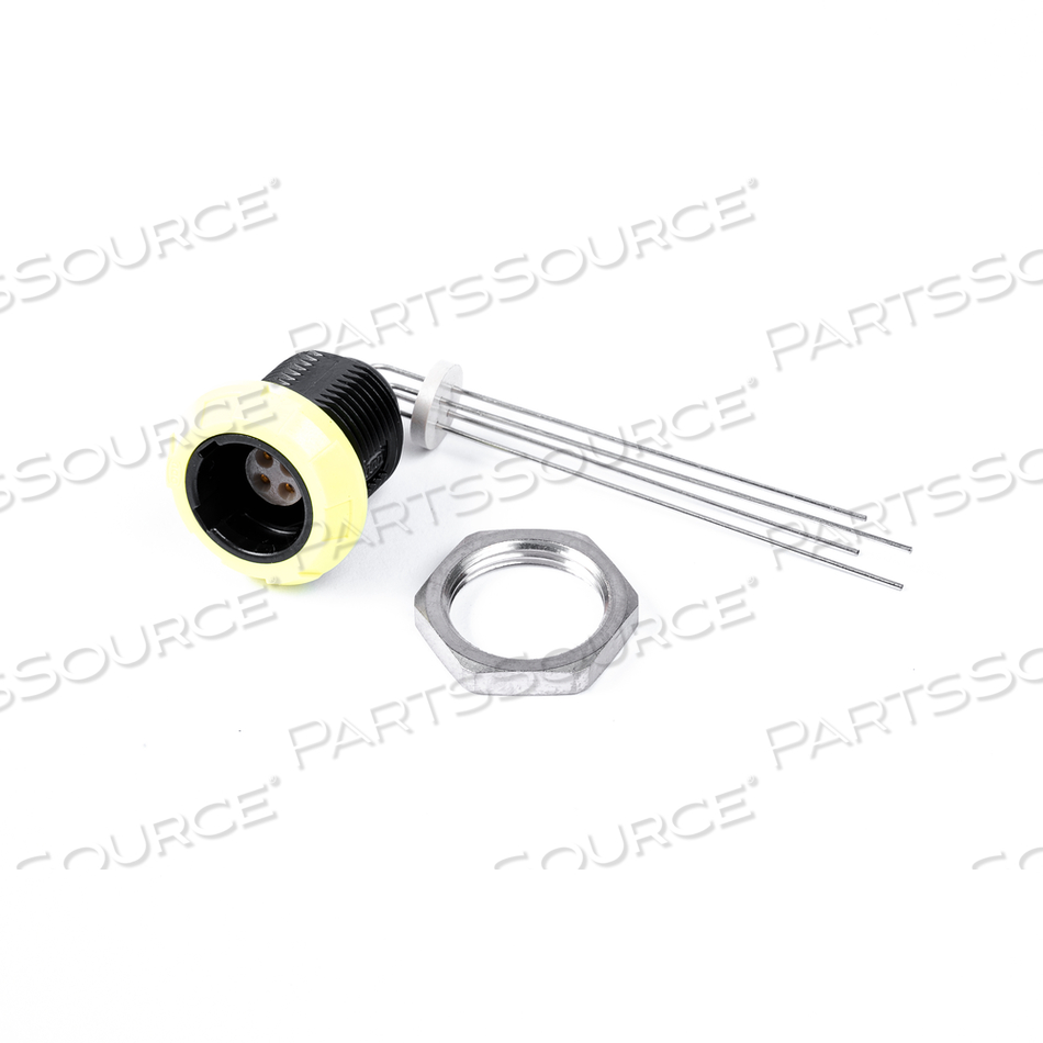 HEATER WIRE SOCKET, 4-WAY, WITH YELLOW RING 