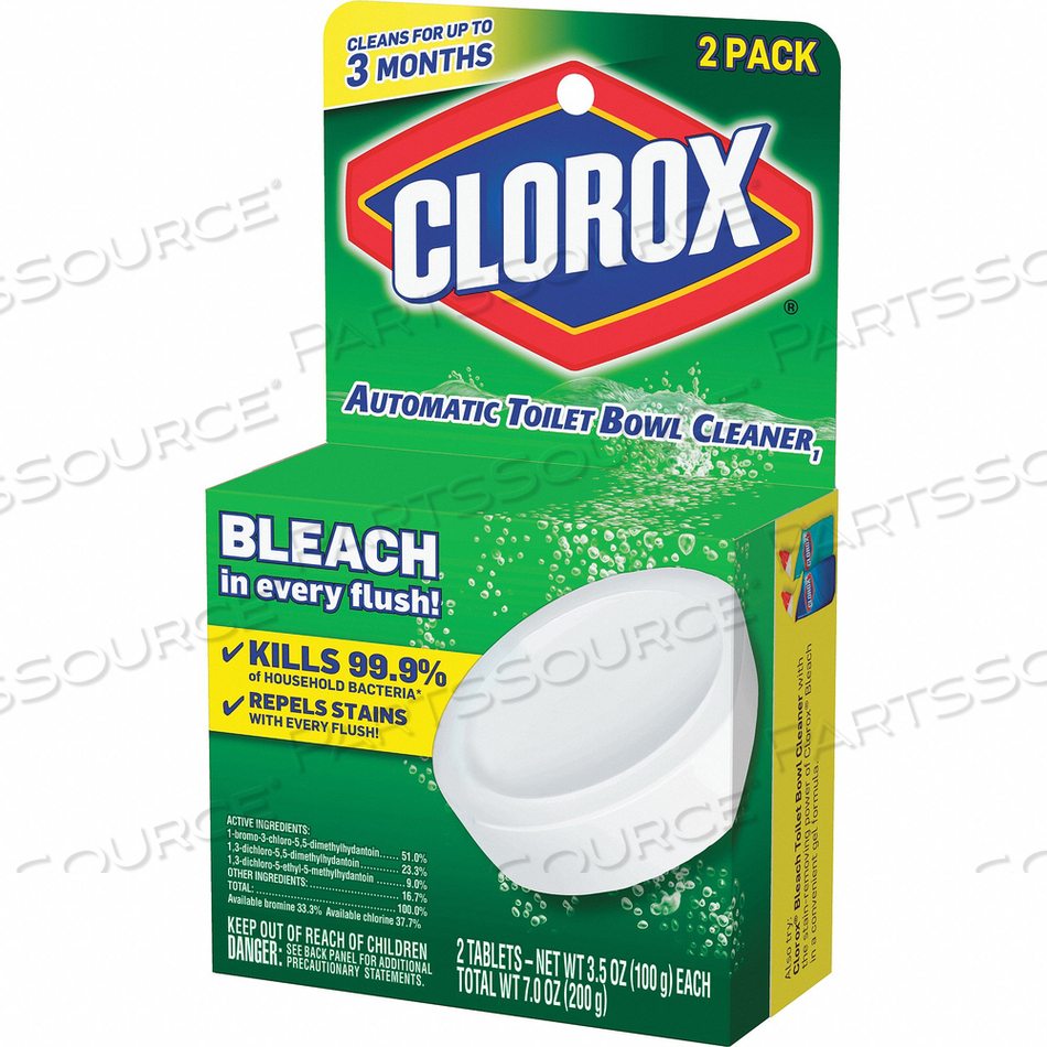 AUTOMATIC TOILET BOWL CLEANER, 3.5 OZ TABLET, 2/PACK, 6 PACKS/CARTON by Clorox
