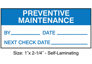 INSPECTION LABEL ENG MAINTENANCE PK225 by Strance, Inc.