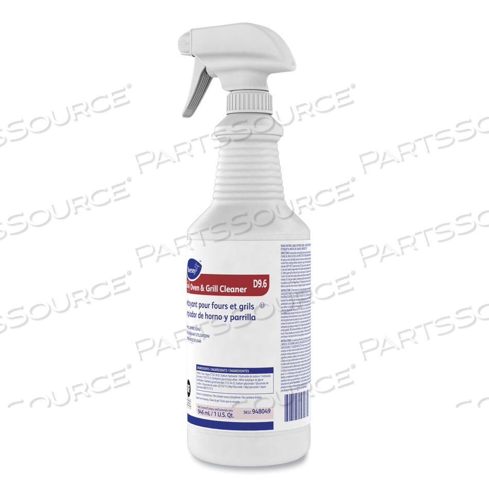 SUMA OVEN AND GRILL CLEANER, NEUTRAL, 32 OZ, SPRAY BOTTLE by Diversey