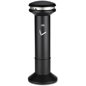 INFINITY ULTRA-HIGH CAPACITY SMOKING RECEPTACLE, 6.7 GAL, 15.5 DIA X 41.5H, BLACK by Rubbermaid Medical Division