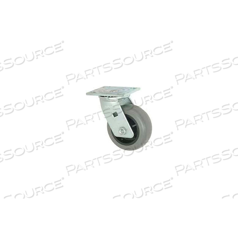 SWIVEL PLATE CASTER 6" TPR WHEEL by Faultless Caster SWIVEL PLATE CASTER 6" TPR WHEEL by Faultless Caster