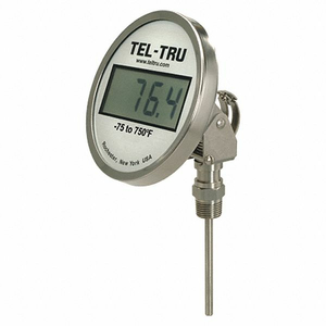 DIGITAL DIAL THERMOMETER 6 STEM L SS by Tel-Tru Manufacturing Co.