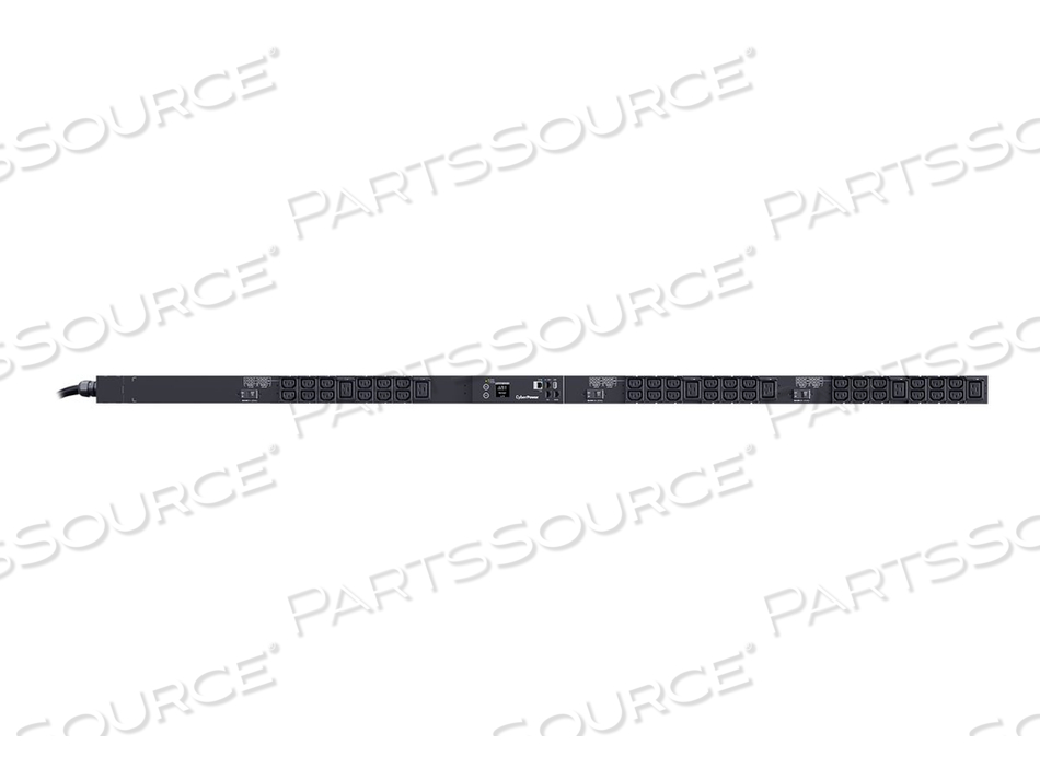 MONITORED SERIES PDU33108, POWER DISTRIBUTION UNIT (RACK-MOUNTABLE), AC 200-240 V, 3-PHASE, ETHERNET, SERIAL, INPUT: HUBBELL CS8365C, OUTPUT by CyberPower MONITORED SERIES PDU33108, POWER DISTRIBUTION UNIT (RACK-MOUNTABLE), AC 200-240 V, 3-PHASE, ETHERNET, SERIAL, INPUT: HUBBELL CS8365C, OUTPUT by CyberPower