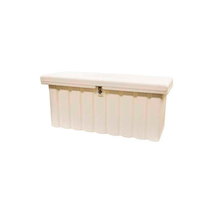 ROMOTECH OUTDOOR DOCK STORAGE BOX - MEDIUM 51"L X 19"W X 23"H, WHITE by Rotational Molding Technologies Inc. ROMOTECH OUTDOOR DOCK STORAGE BOX - MEDIUM 51"L X 19"W X 23"H, WHITE by Rotational Molding Technologies Inc.