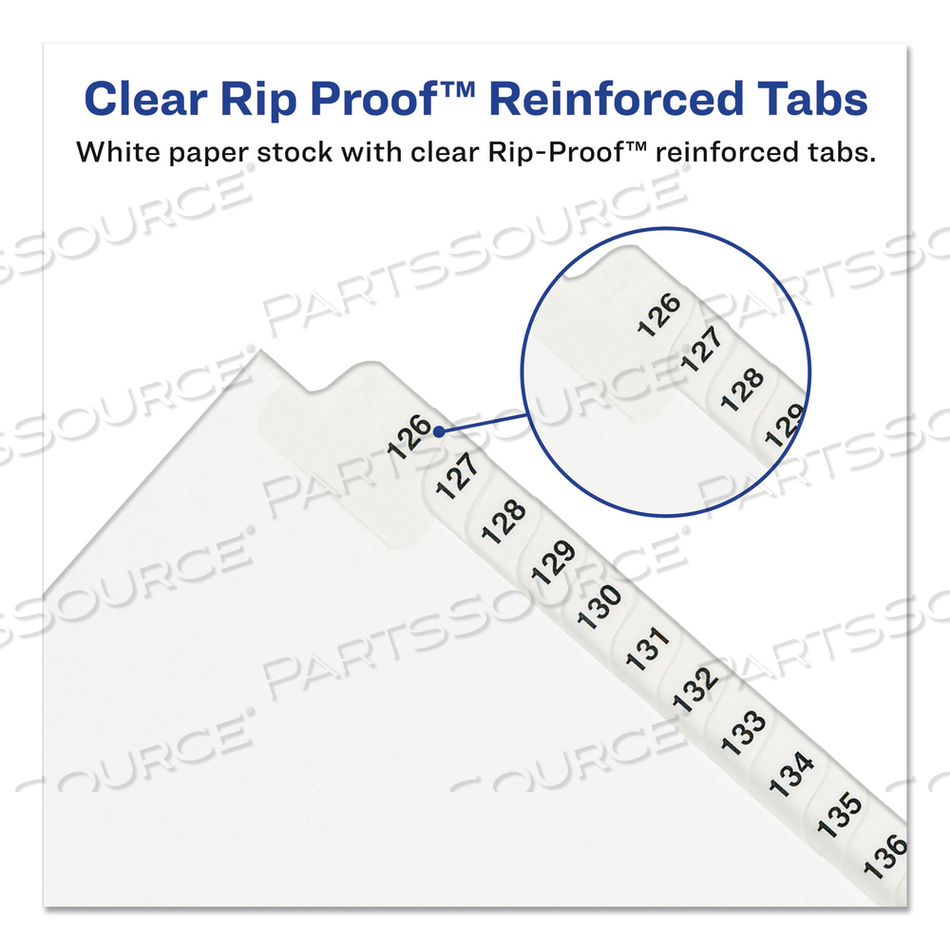 PREPRINTED LEGAL EXHIBIT BOTTOM TAB INDEX DIVIDERS, AVERY STYLE, 26-TAB, EXHIBIT 1 TO EXHIBIT 25, 11 X 8.5, WHITE, 1 SET by Avery