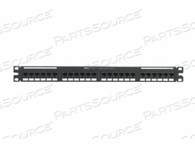 24PT CAT6 PUNCHDOWN PATCH PANEL 1 RU by Panduit