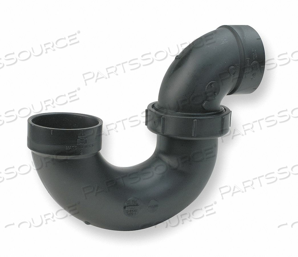 P-TRAP WITH UNION, 2 IN X 2 IN FITTING PIPE SIZE, SCHEDULE 40, FEMALE SOCKET X FEMALE SOCKET, BLACK by Charlotte Pipe And Foundry Co. P-TRAP WITH UNION, 2 IN X 2 IN FITTING PIPE SIZE, SCHEDULE 40, FEMALE SOCKET X FEMALE SOCKET, BLACK by Charlotte Pipe And Foundry Co.