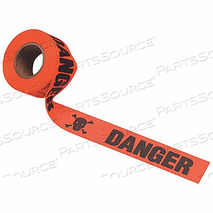 FLAGGING TAPE ORANGE GLO/BLACK 150 FT by Presco FLAGGING TAPE ORANGE GLO/BLACK 150 FT by Presco