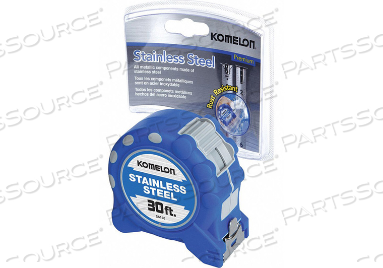 TAPE MEASURE STAINLESS STEEL 1 X30 FT. by Komelon TAPE MEASURE STAINLESS STEEL 1 X30 FT. by Komelon