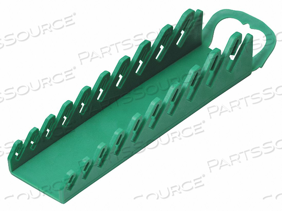WRENCH RACK 7 SLOT 4-1/10 IN W GREEN 