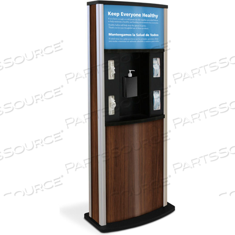 SERIES 900 DELUXE INFECTION CONTROL KIOSK, WALNUT by Braeside Holdings LLC SERIES 900 DELUXE INFECTION CONTROL KIOSK, WALNUT by Braeside Holdings LLC