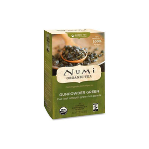 ORGANIC TEA GREEN TEA, GUNPOWDER GREEN, SINGLE CUP BAGS, 18/BOX by Numi