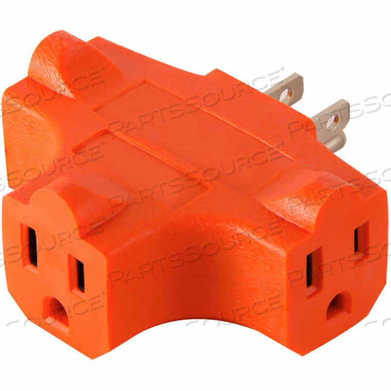 GOGREEN POWER 3 OUTLET CUBE ADAPTER, - ORANGE by Perf Power Go Green GOGREEN POWER 3 OUTLET CUBE ADAPTER, - ORANGE by Perf Power Go Green