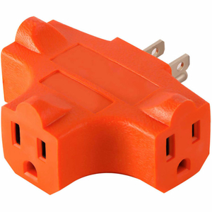 GOGREEN POWER 3 OUTLET CUBE ADAPTER, - ORANGE by Perf Power Go Green