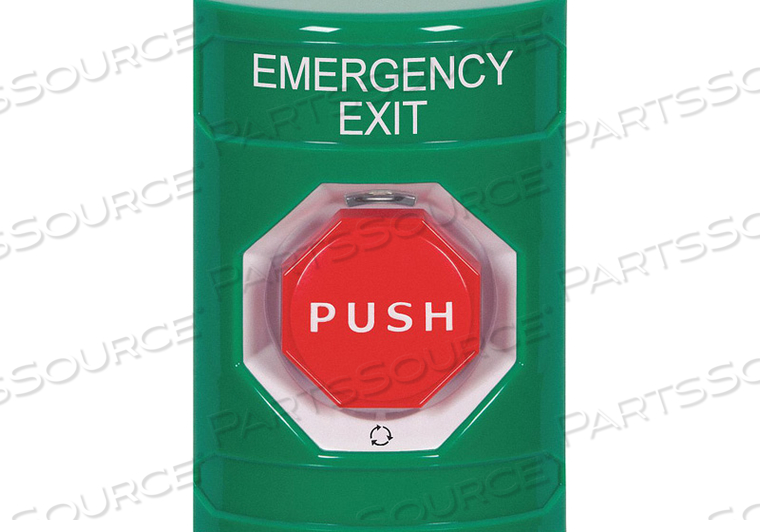 EMERGENCY EXIT PUSH BUTTON GREEN SPDT by Safety Technology International EMERGENCY EXIT PUSH BUTTON GREEN SPDT by Safety Technology International