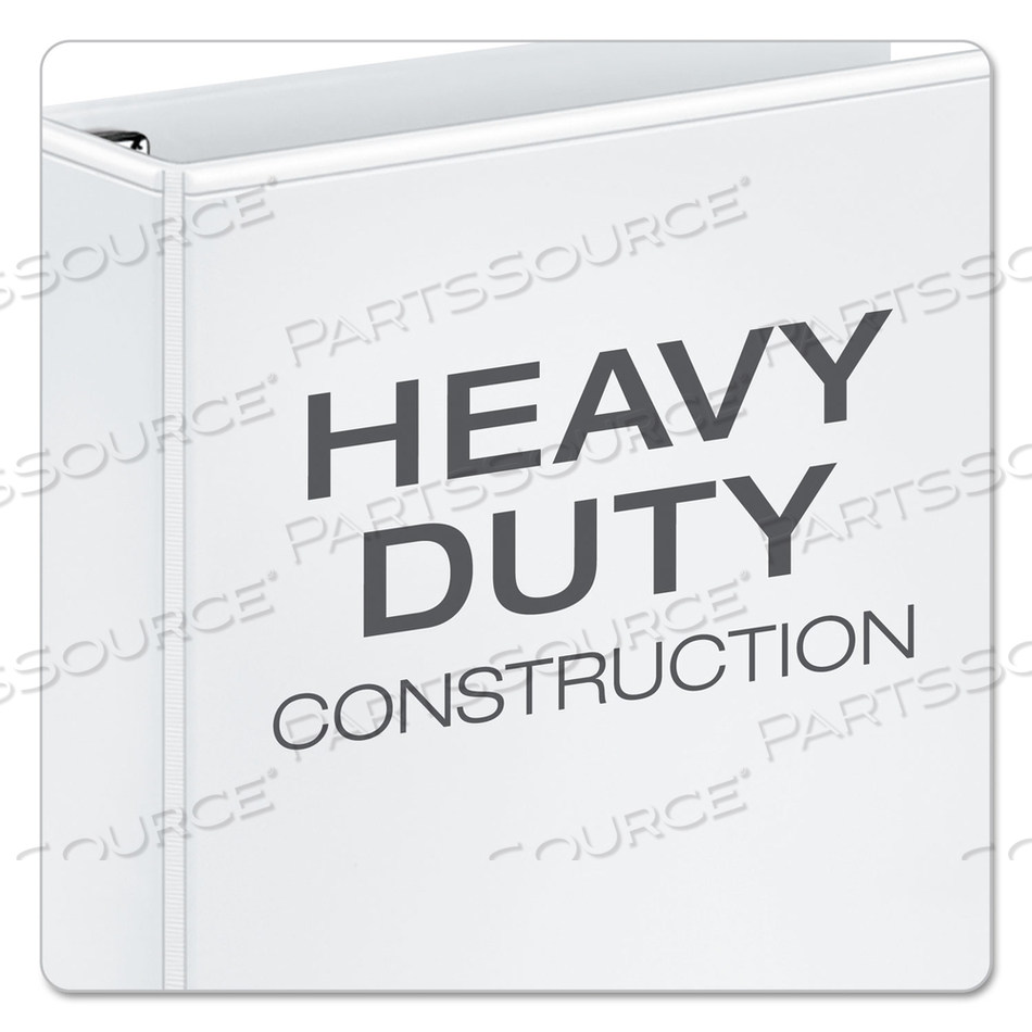 PREMIER EASY OPEN CLEARVUE LOCKING SLANT-D RING BINDER, 3 RINGS, 5" CAPACITY, 11 X 8.5, WHITE by Cardinal