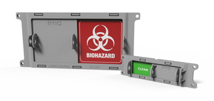 6-1/2" X 3" STATUS INDICATOR SLIDER FOR CASE CART OR TRAYS IDENTIFICATION (CLEAN /BIOHAZARD) WITH MOUNTING TAPE by Capital Medical Resources