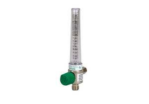 CHROME FLOWMETER, 2 TO 26 LPM, 50 PSI, OXYGEN, POLYCARBONATE, 1 LPM GRADUATION, +/-0.5 LPM by Precision Medical, Inc.