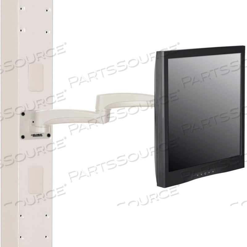 FIXED HEIGHT LED/LCD MONITOR WALL MOUNT ARM WITH VESA PLATE, BEIGE by Approved Vendor