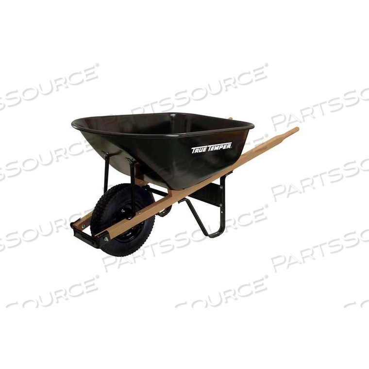 AMES TRUE TEMPER 6 CUBIC FOOT STEEL MEDIUM DUTY WHEELBARROW 