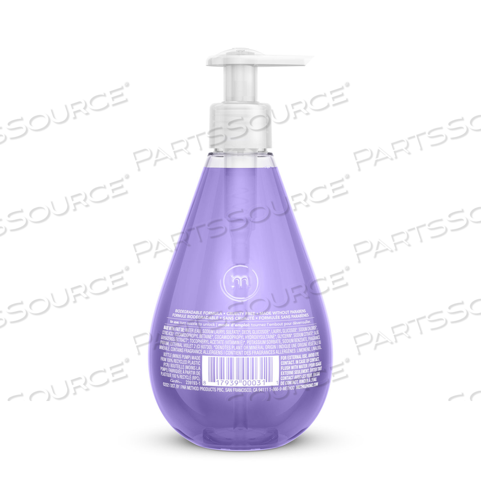 GEL HAND WASH, FRENCH LAVENDER, 12 OZ PUMP BOTTLE by Method