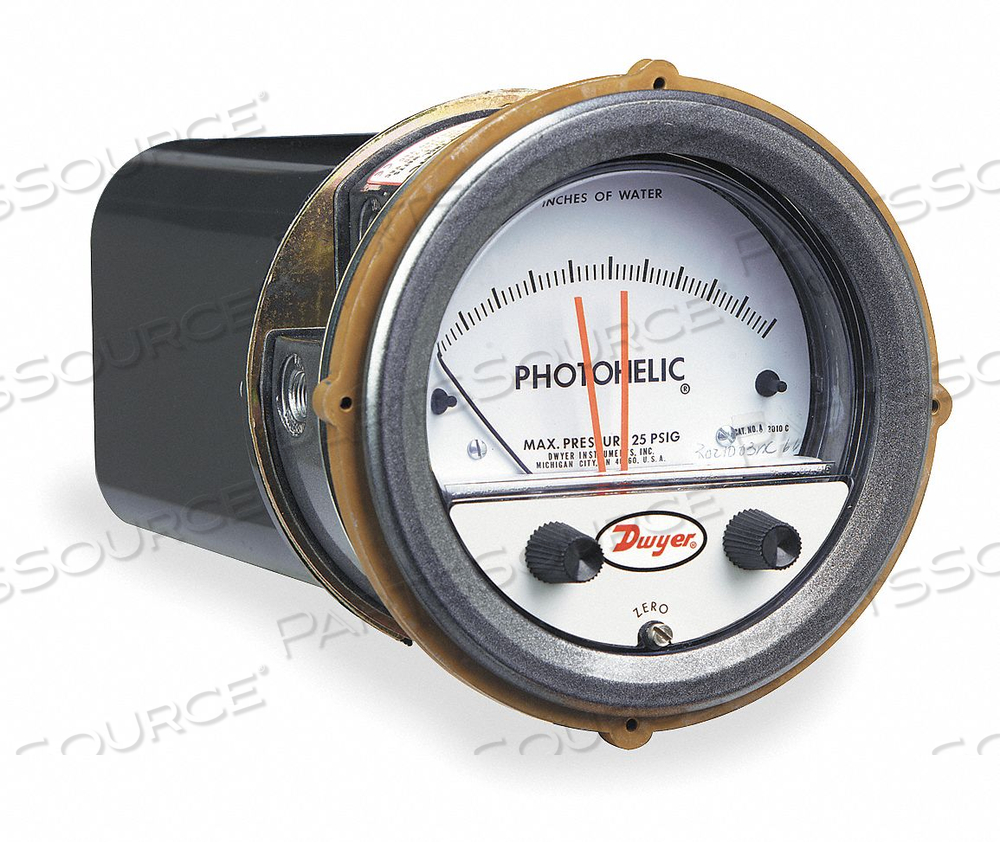 PRESSURE GAUGE 0 TO 50 IN H2O by Dwyer Instruments PRESSURE GAUGE 0 TO 50 IN H2O by Dwyer Instruments