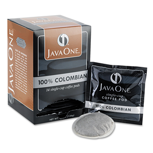 COFFEE PODS, COLOMBIAN SUPREMO, SINGLE CUP, 14/BOX by Java One