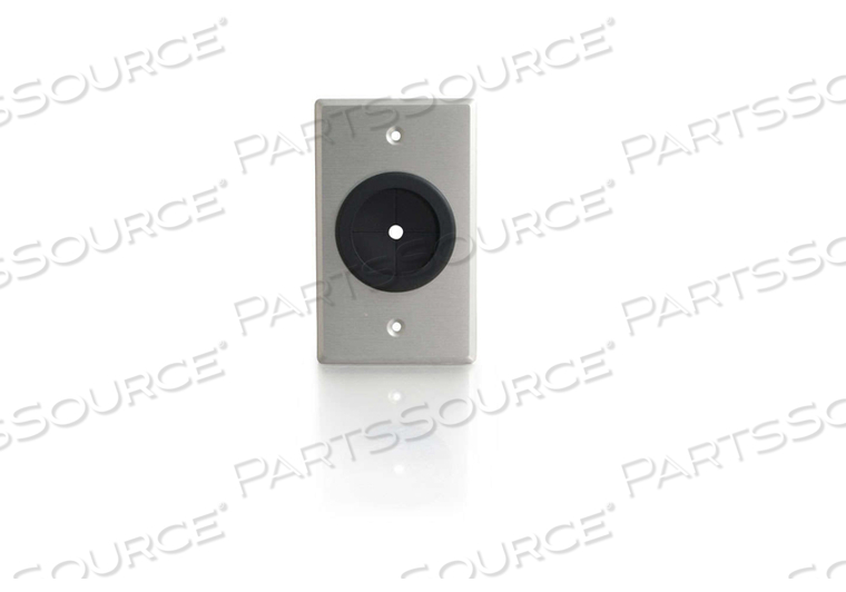 1.5" BRUSHED ALUMINUM GROMMET CABLE PASS THROUGH SINGLE GANG WALL PLATE by Legrand AV (C2G) 1.5" BRUSHED ALUMINUM GROMMET CABLE PASS THROUGH SINGLE GANG WALL PLATE by Legrand AV (C2G)