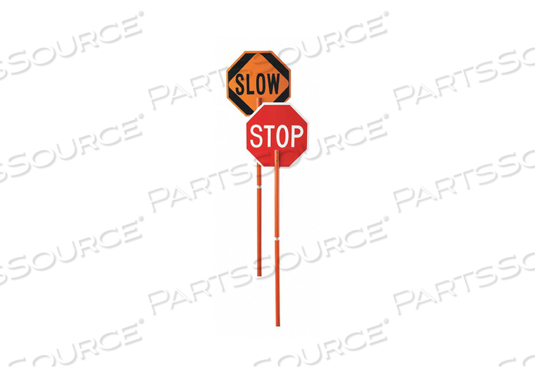 POLE MOUNTED PADDLE, TRAFFIC PADDLE SIGN, 105 IN OVERALL HT, 24 IN SIGN HT, HANDLE by Cortina