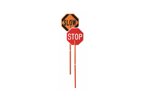 POLE MOUNTED PADDLE, TRAFFIC PADDLE SIGN, 105 IN OVERALL HT, 24 IN SIGN HT, HANDLE by Cortina