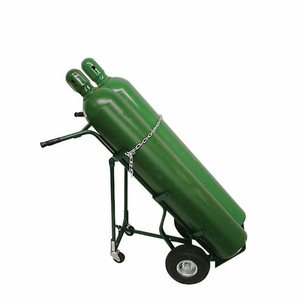 CYLINDER HAND TRUCK 10" SOLID RUBBER WHEELS 500 LB. CAP. by Harper