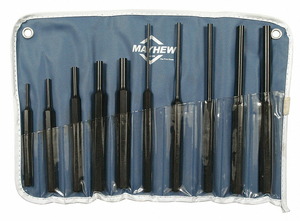 DRIVE PIN PUNCH SET 10 PIECES STEEL by Mayhew