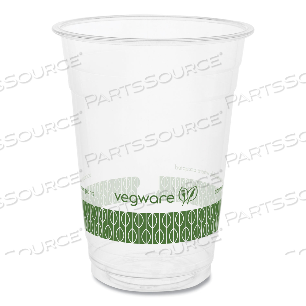 96-SERIES COLD CUP, 16 OZ, CLEAR/GREEN by Vegware 96-SERIES COLD CUP, 16 OZ, CLEAR/GREEN by Vegware