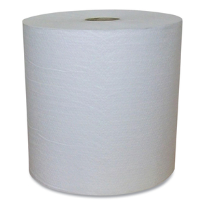 RECYCLED HARDWOUND PAPER TOWELS, 1-PLY, 1.8 CORE, 7.88 X 800 FT, WHITE, 6 ROLLS/CARTON by Eco Green