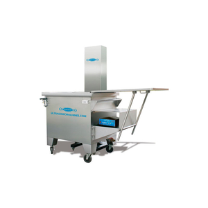 PORTABLE LARGE ULTRASONIC CLEANING MACHINE WITH ELECTRIC LIFT, 115 GALLON by Morantz Ultrasonics