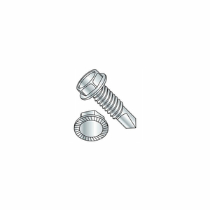 1/4-14 X 3" SELF-DRILLING SCREW - UNSLOTTED INDENTED HEX WASHER HEAD - 410 STAINLESS STEEL - 100 PK by Brighton Best