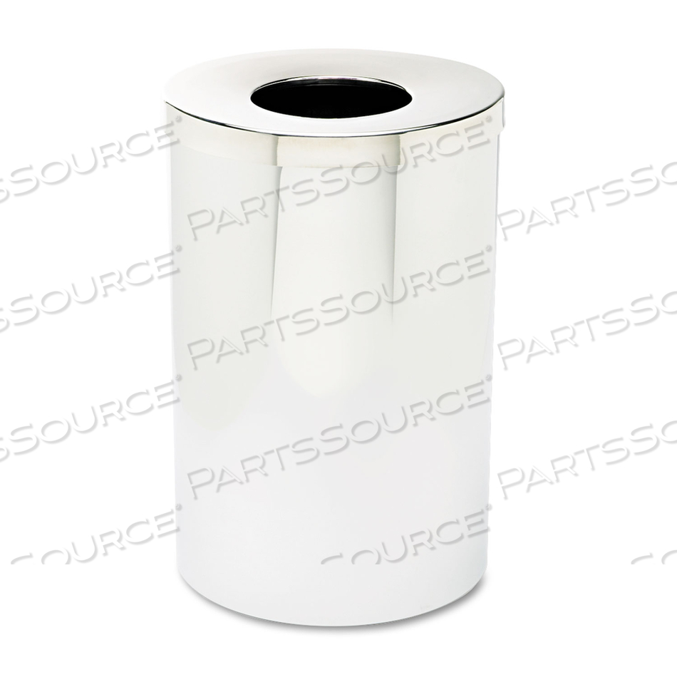 REFLECTIONS RECEPTACLES, 35 GAL, STEEL, CHROME by Safco