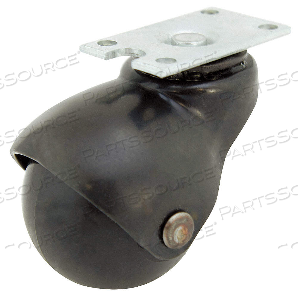 STANDARD PLATE CASTER, 2 IN WHEEL DIA., 75 LB, 2 5/8 IN MOUNTING HT, SWIVEL CASTER by Approved Vendor