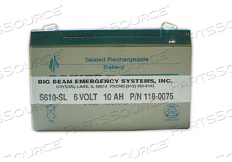 BATTERY 6VDC 10AH 0.187 FASTON by Big Beam BATTERY 6VDC 10AH 0.187 FASTON by Big Beam