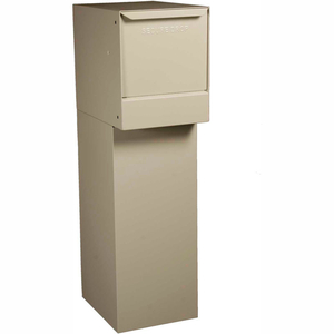 THRU-WALL PACKAGE DROP VAULT PLUS DVWM0062SA W/BOTTOM HOLD REAR ACCESS - SAND by Dvault Company