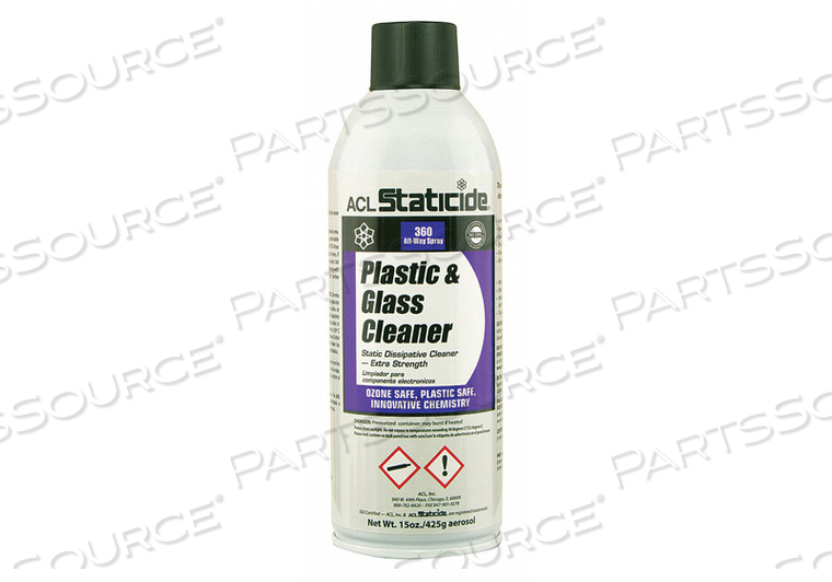 PLASTIC AND GLASS CLEANER LIQUID 15 OZ. by ACL Staticide PLASTIC AND GLASS CLEANER LIQUID 15 OZ. by ACL Staticide