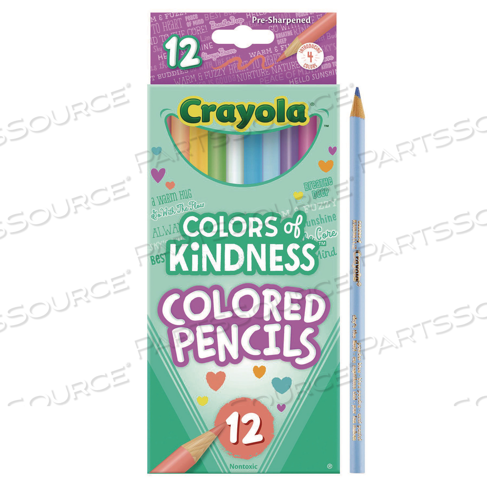 COLORS OF KINDNESS COLORED PENCILS, ASSORTED LEAD AND BARREL COLORS by Crayola
