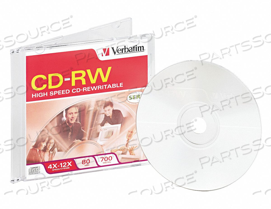 CD-RW DISC 700 MB 80 MIN 12X 