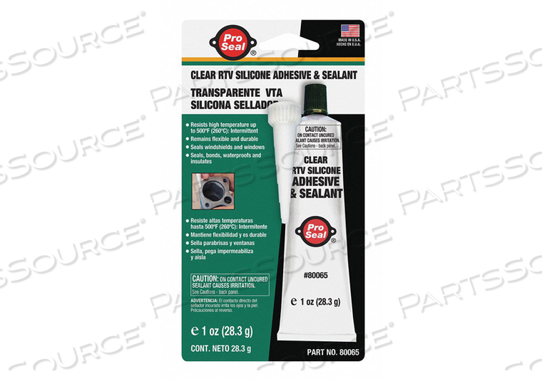RTV SILICONE SEALANT 1 OZ. CLEAR by Pro Seal RTV SILICONE SEALANT 1 OZ. CLEAR by Pro Seal