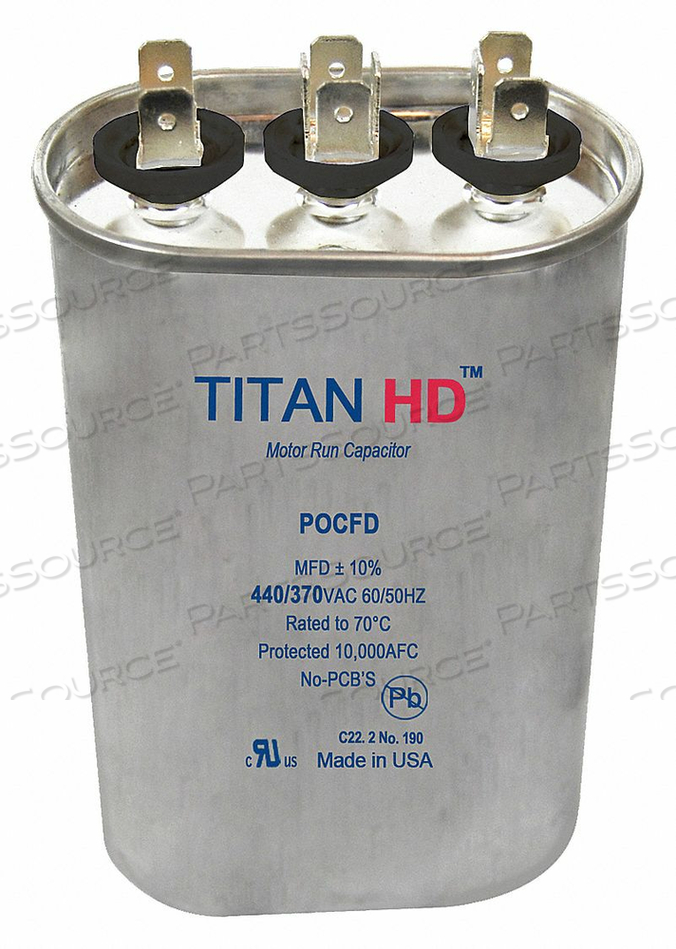 MOTOR DUAL RUN CAP 45/5 MFD 440V OVAL by Titan HD MOTOR DUAL RUN CAP 45/5 MFD 440V OVAL by Titan HD