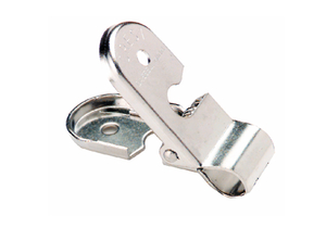 ROUNDED SECURITY CLIP, FOR SMALL CABLE 2-CONDUCTOR CORDS, 1/4" DIAMETER CORD SLOT, WEAVE THROUGH HOLES, 1 PACK (10/PK) by Crest Healthcare