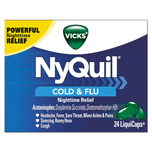 NYQUIL COLD AND FLU NIGHTTIME LIQUICAPS, 24/BOX, 24 BOXES/CARTON by Vicks