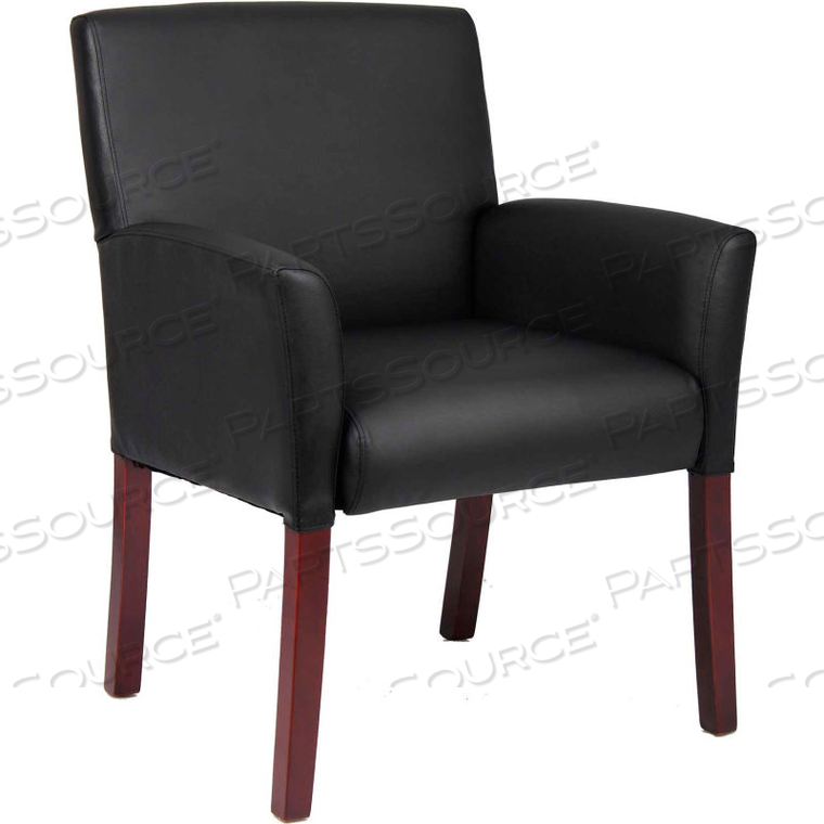 RECEPTION GUEST CHAIR WITH ARMS - VINYL - BLACK by Boss RECEPTION GUEST CHAIR WITH ARMS - VINYL - BLACK by Boss