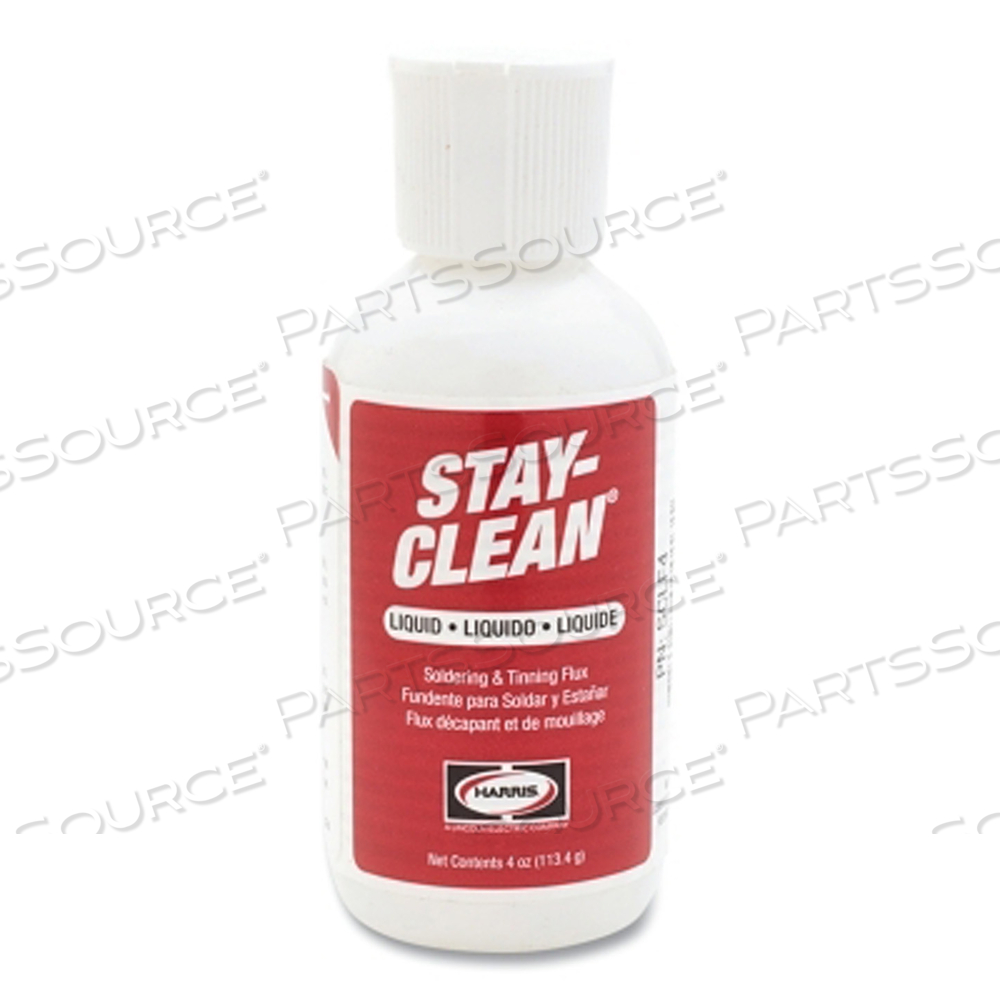 STAY-CLEAN LIQUID SOLDERING FLUX, FLIP TOP DISPENSER, 4 OZ by Harris